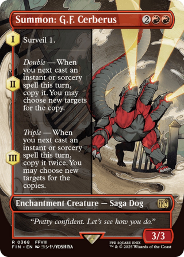 Summon: G.F. Cerberus (Borderless) [FINAL FANTASY] | Cards and Coasters CA