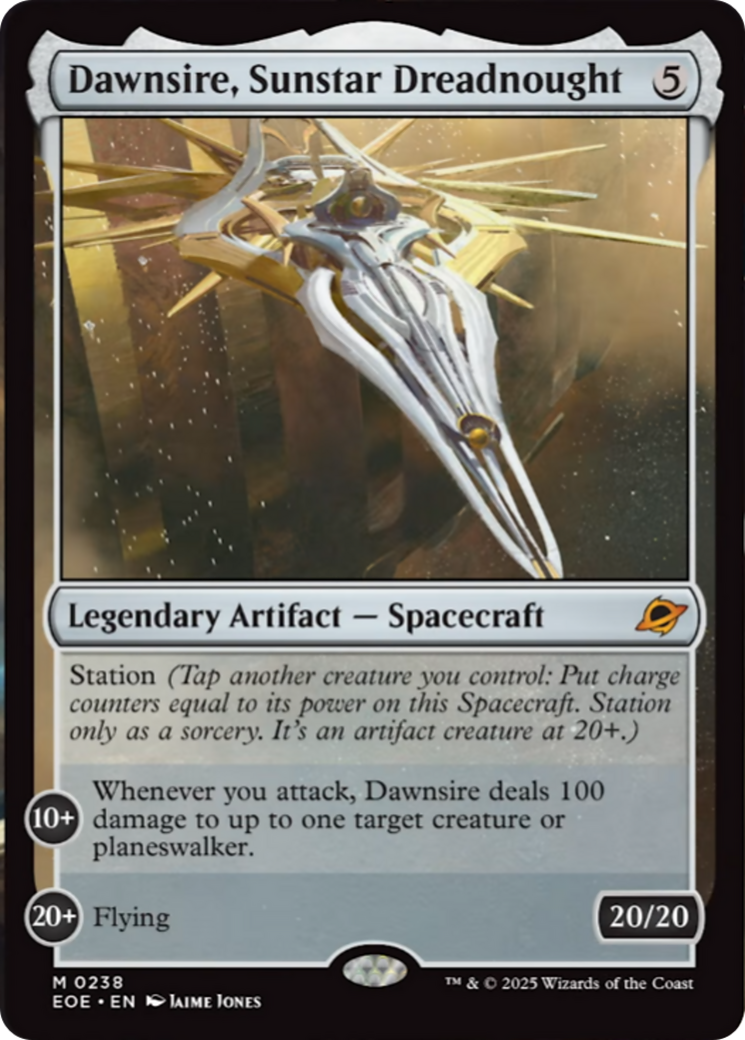 Dawnsire, Sunstar Dreadnought [Edge of Eternities] | Cards and Coasters CA