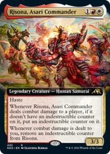 Risona, Asari Commander (Extended Art) [Kamigawa: Neon Dynasty] | Cards and Coasters CA