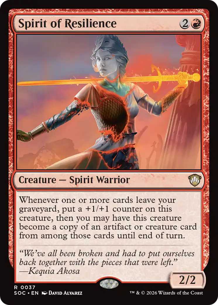 Spirit of Resilience [Secrets of Strixhaven Commander] | Cards and Coasters CA