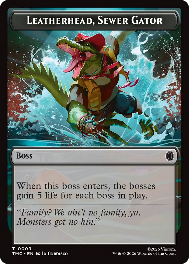 Leatherhead, Sewer Gator [Teenage Mutant Ninja Turtles Commander Tokens] | Cards and Coasters CA