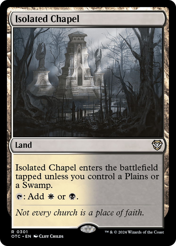 Isolated Chapel [Outlaws of Thunder Junction Commander] | Cards and Coasters CA