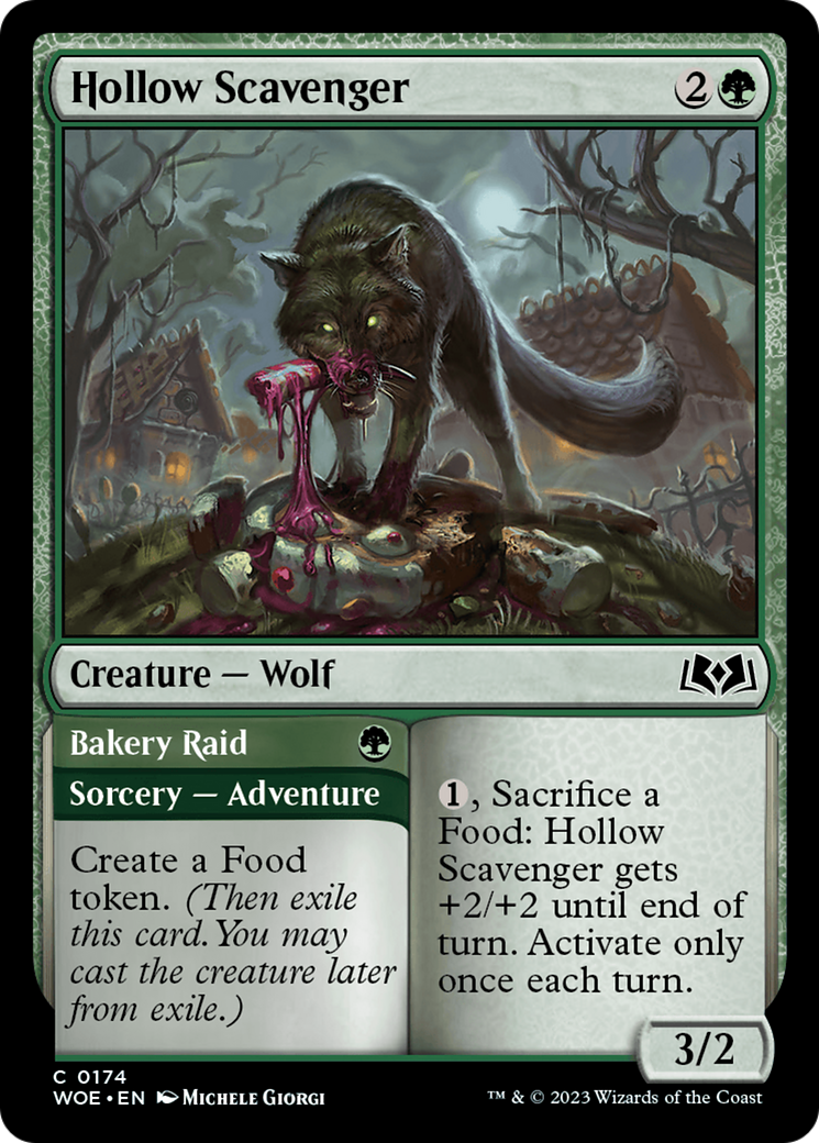 Hollow Scavenger // Bakery Raid [Wilds of Eldraine] | Cards and Coasters CA