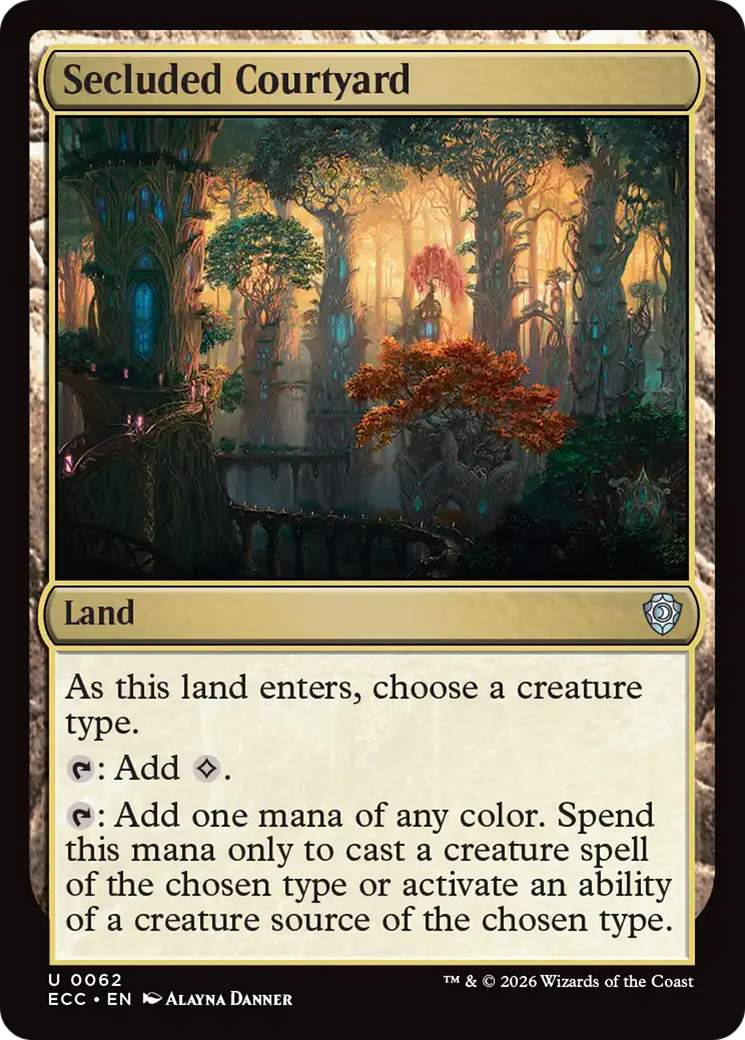 Secluded Courtyard [Lorwyn Eclipsed Commander] | Cards and Coasters CA