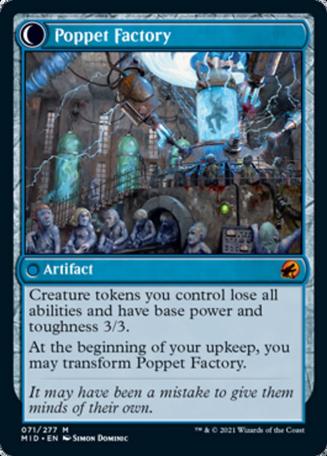 Poppet Stitcher // Poppet Factory [Innistrad: Midnight Hunt] | Cards and Coasters CA
