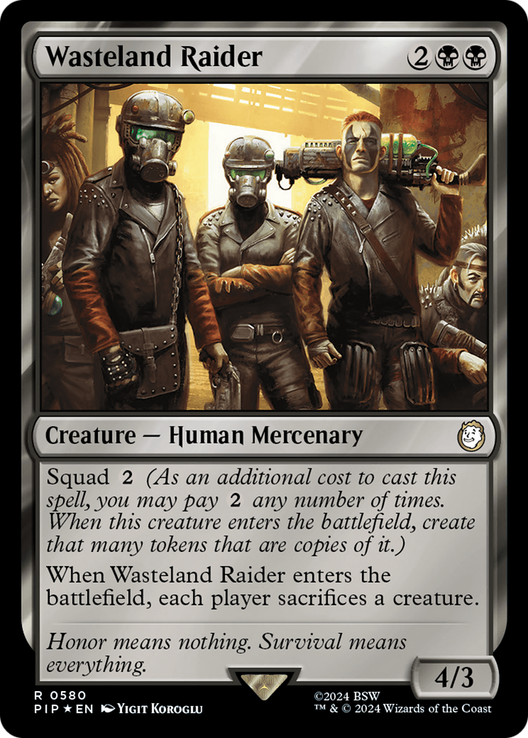 Wasteland Raider (Surge Foil) [Fallout] | Cards and Coasters CA