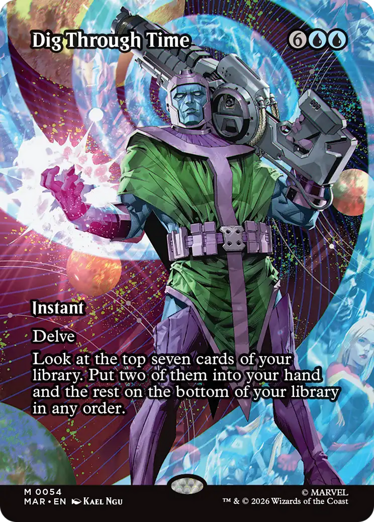 Dig Through Time (Borderless) [Marvel Universe: Eternal-Legal] | Cards and Coasters CA
