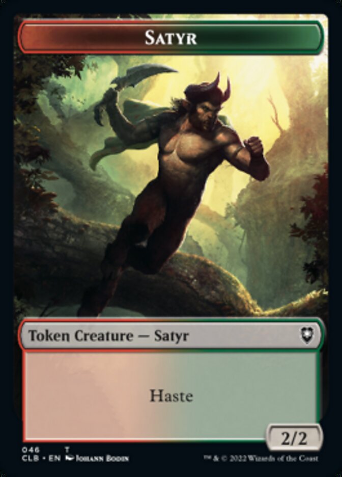 Satyr // Beast Double-Sided Token [Commander Legends: Battle for Baldur's Gate Tokens] | Cards and Coasters CA
