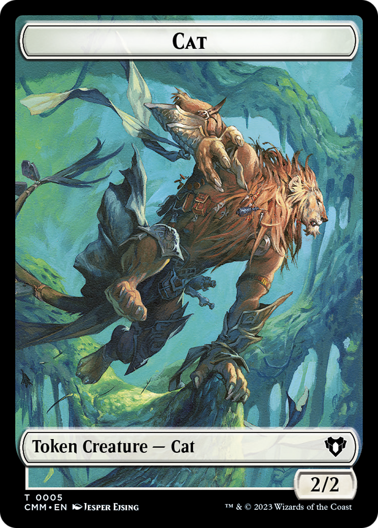 Treasure // Cat (0005) Double-Sided Token [Commander Masters Tokens] | Cards and Coasters CA