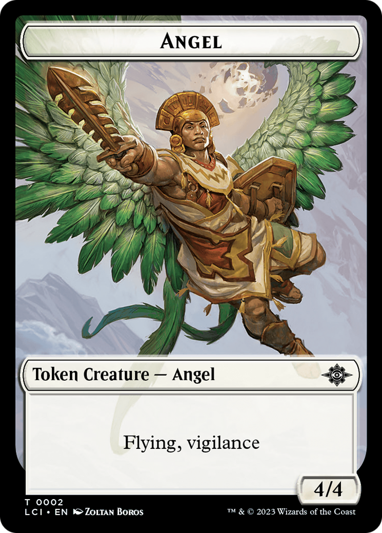 Angel Token [The Lost Caverns of Ixalan Tokens] | Cards and Coasters CA