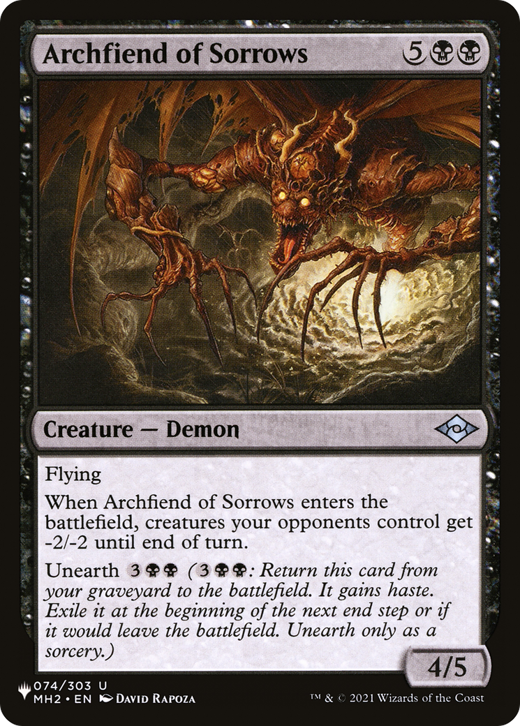 Archfiend of Sorrows [The List Reprints] | Cards and Coasters CA