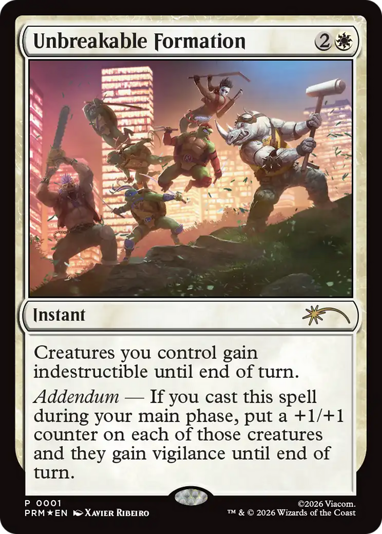 Unbreakable Formation [Media Promos] | Cards and Coasters CA