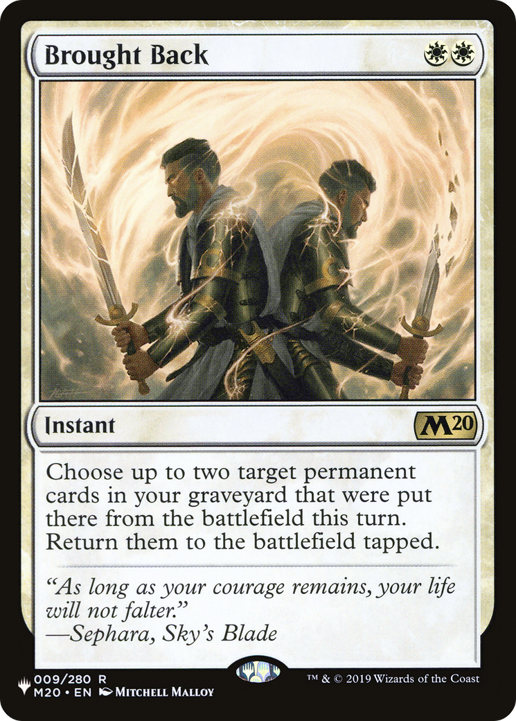 Brought Back [The List] | Cards and Coasters CA