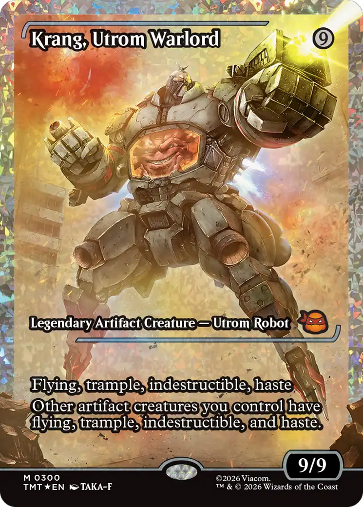 Krang, Utrom Warlord (Showcase) (Fracture Foil) [Teenage Mutant Ninja Turtles] | Cards and Coasters CA