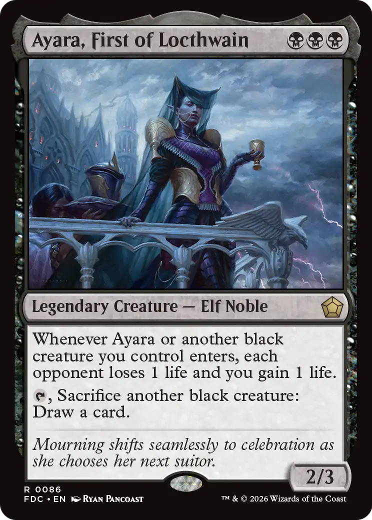 Ayara, First of Locthwain [Foundations Commander] | Cards and Coasters CA