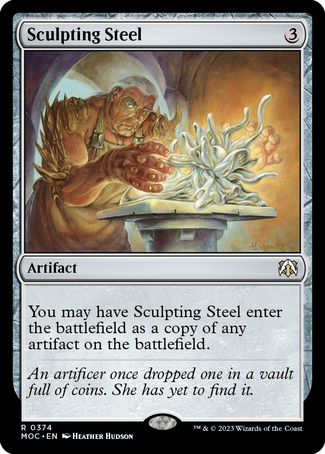 Sculpting Steel [March of the Machine Commander] | Cards and Coasters CA