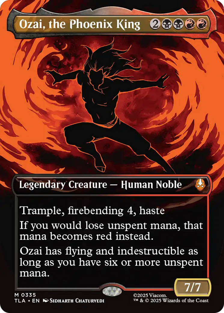 Ozai, the Phoenix King (0335) (Borderless) [Avatar: The Last Airbender] | Cards and Coasters CA
