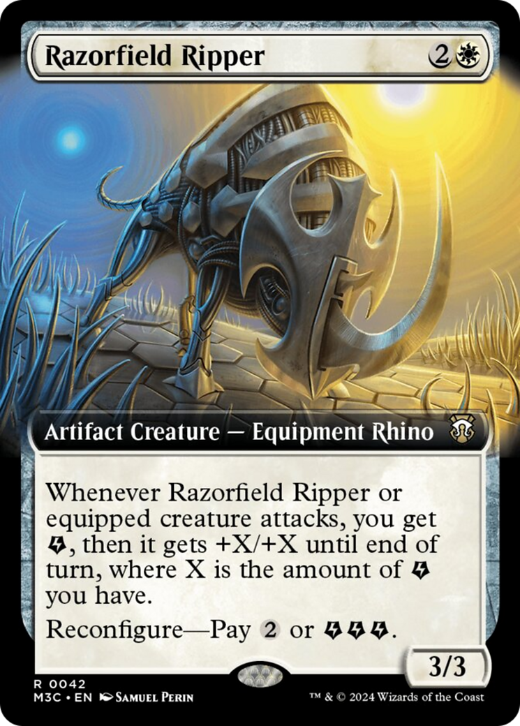 Razorfield Ripper (Extended Art) (Ripple Foil) [Modern Horizons 3 Commander] | Cards and Coasters CA