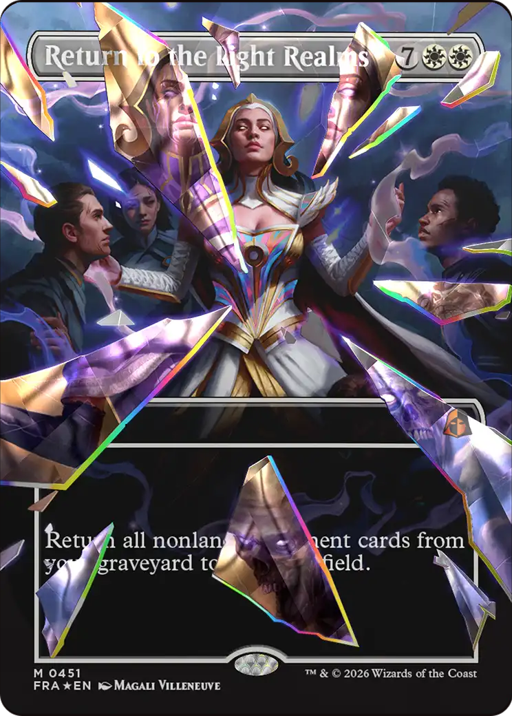 Return to the Light Realms (Borderless) (Facet Foil) (0415) [Reality Fracture] | Cards and Coasters CA