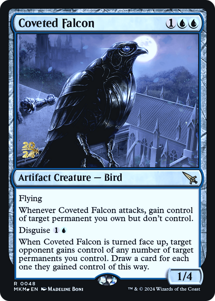 Coveted Falcon [Murders at Karlov Manor Prerelease Promos] | Cards and Coasters CA