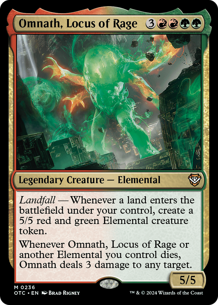 Omnath, Locus of Rage [Outlaws of Thunder Junction Commander] | Cards and Coasters CA