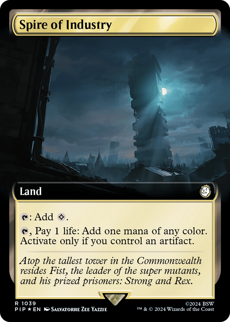Spire of Industry (Extended Art) (Surge Foil) [Fallout] | Cards and Coasters CA