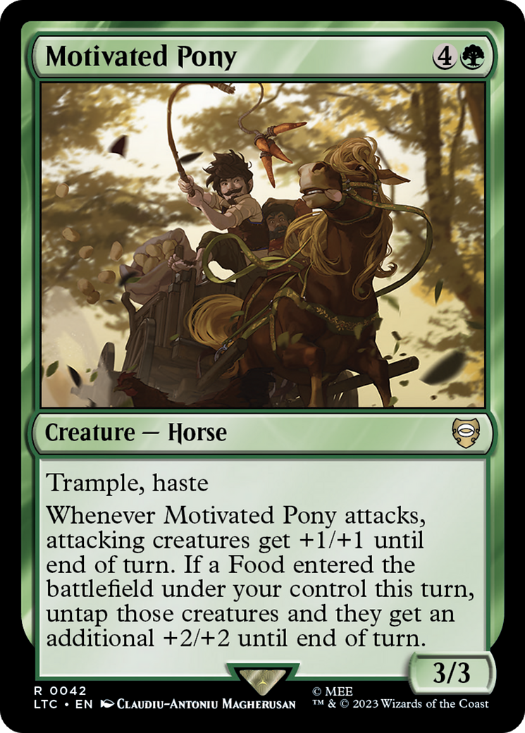 Motivated Pony [The Lord of the Rings: Tales of Middle-Earth Commander] | Cards and Coasters CA