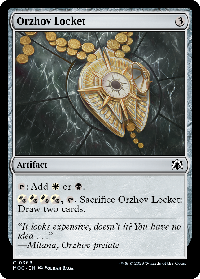 Orzhov Locket [March of the Machine Commander] | Cards and Coasters CA