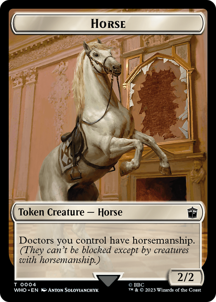 Horse // Food (0026) Double-Sided Token [Doctor Who Tokens] | Cards and Coasters CA