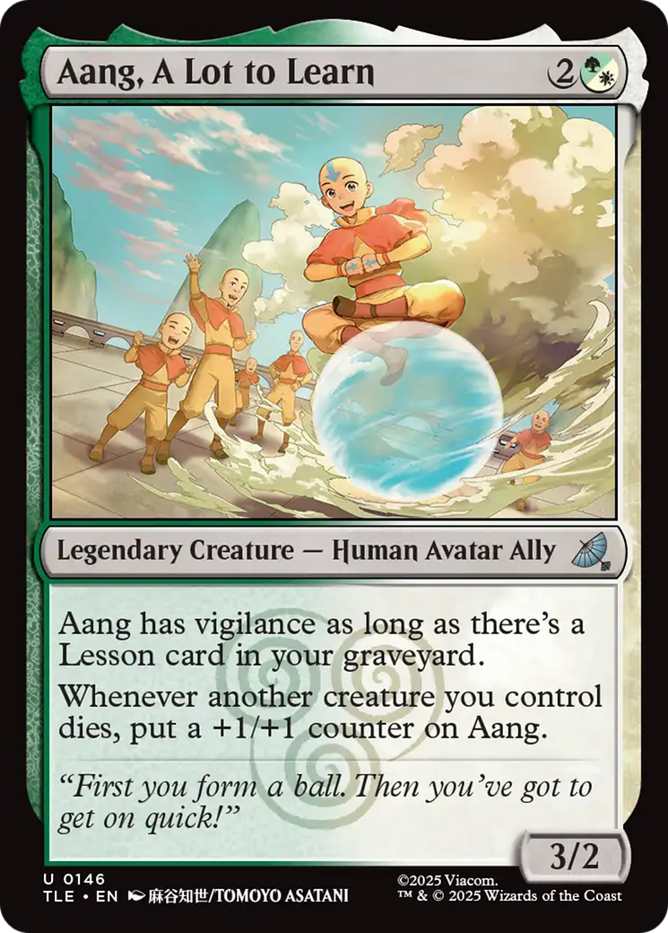 Aang, A Lot to Learn [Avatar: The Last Airbender: Eternal-Legal] | Cards and Coasters CA