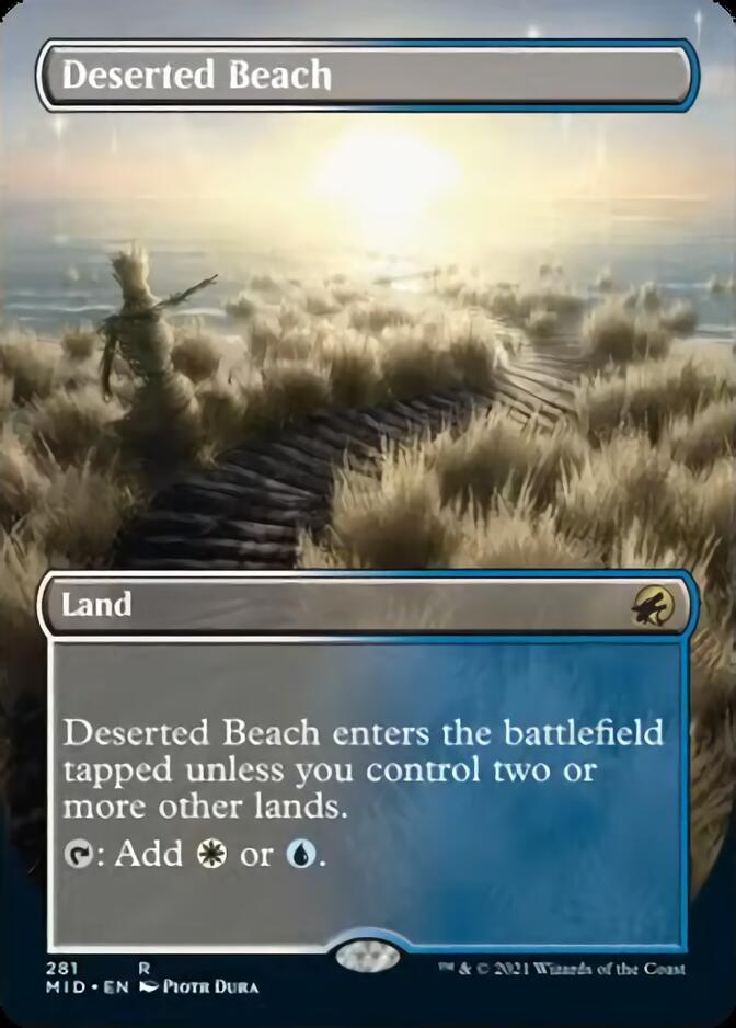 Deserted Beach (Borderless Alternate Art) [Innistrad: Midnight Hunt] | Cards and Coasters CA