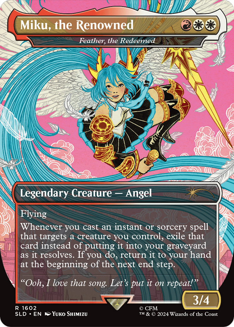 Miku, the Renowned - Feather, the Redeemed [Secret Lair Drop Series] | Cards and Coasters CA