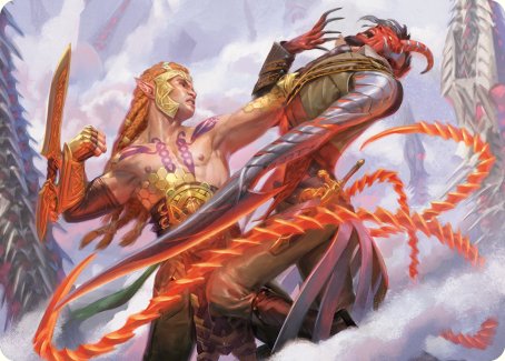 Tyvar's Stand Art Card [Phyrexia: All Will Be One Art Series] | Cards and Coasters CA
