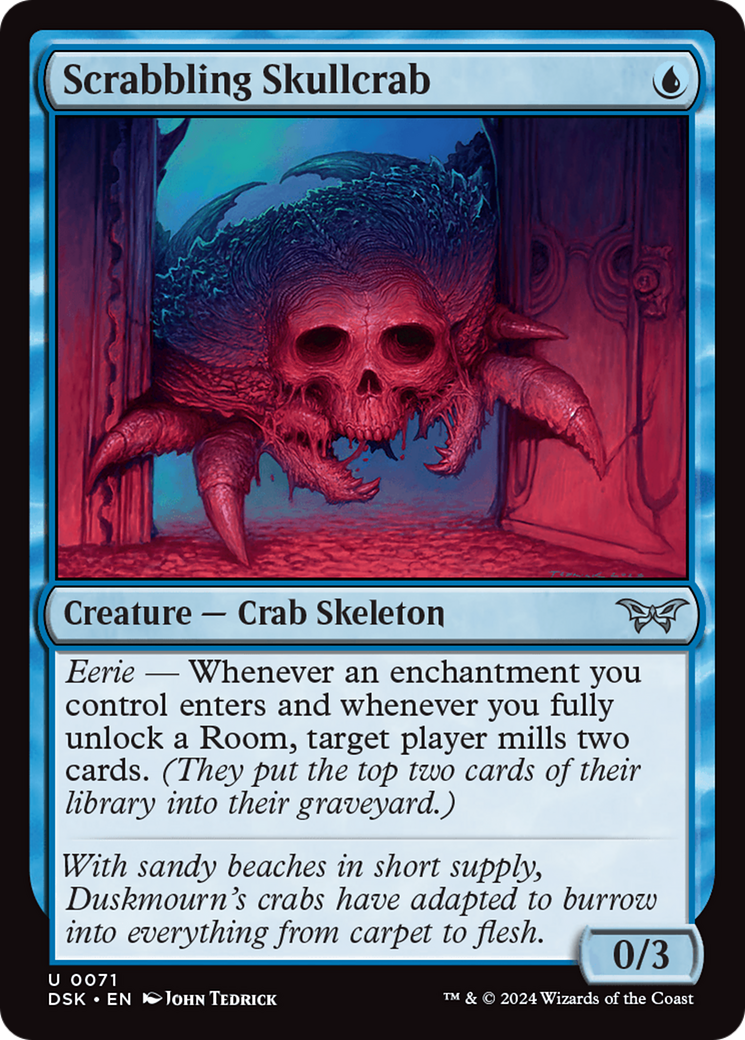 Scrabbling Skullcrab [Duskmourn: House of Horror] | Cards and Coasters CA