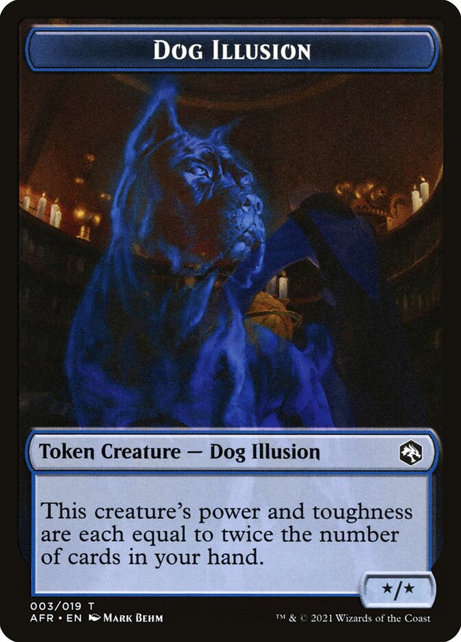 Angel // Dog Illusion Double-Sided Token [Dungeons & Dragons: Adventures in the Forgotten Realms Tokens] | Cards and Coasters CA