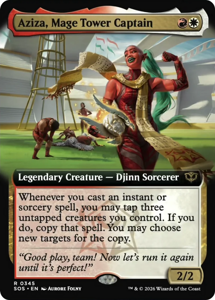 Aziza, Mage Tower Captain (Extended Art) [Secrets of Strixhaven] | Cards and Coasters CA