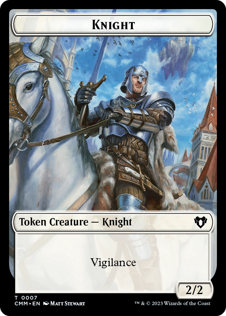 Human Soldier // Knight Double-Sided Token [Commander Masters Tokens] | Cards and Coasters CA