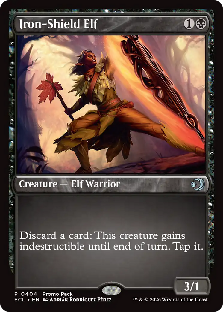 Iron-Shield Elf [Lorwyn Eclipsed Promos] | Cards and Coasters CA