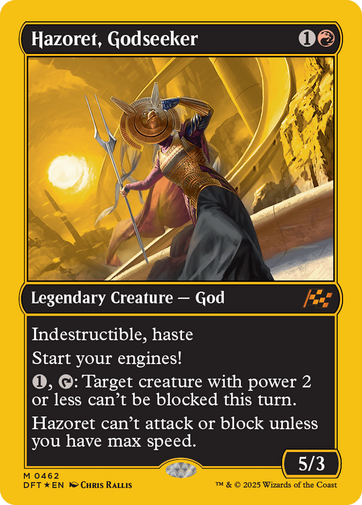 Hazoret, Godseeker (First-Place Foil) [Aetherdrift] | Cards and Coasters CA