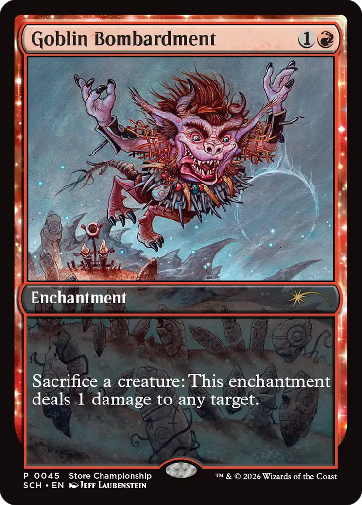 Goblin Bombardment [Store Championships 2026] | Cards and Coasters CA