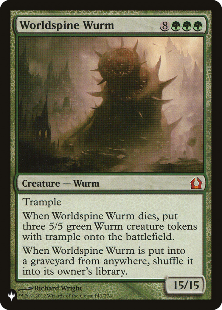Worldspine Wurm [The List] | Cards and Coasters CA