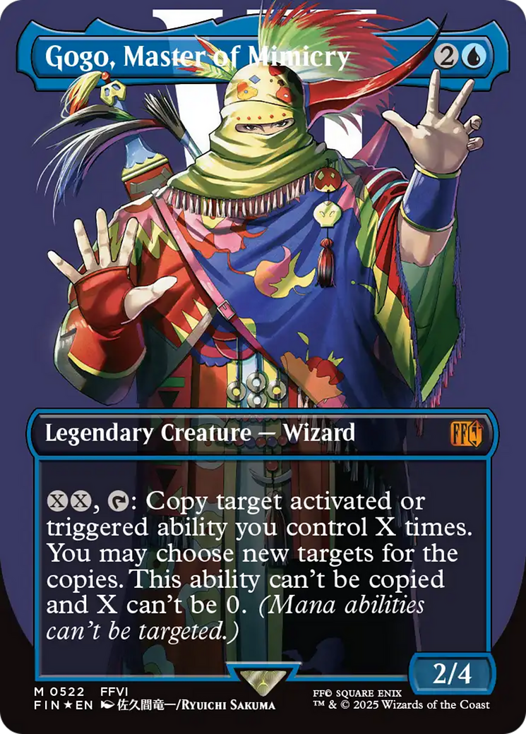 Gogo, Master of Mimicry (Borderless) (Surge Foil) [FINAL FANTASY] | Cards and Coasters CA