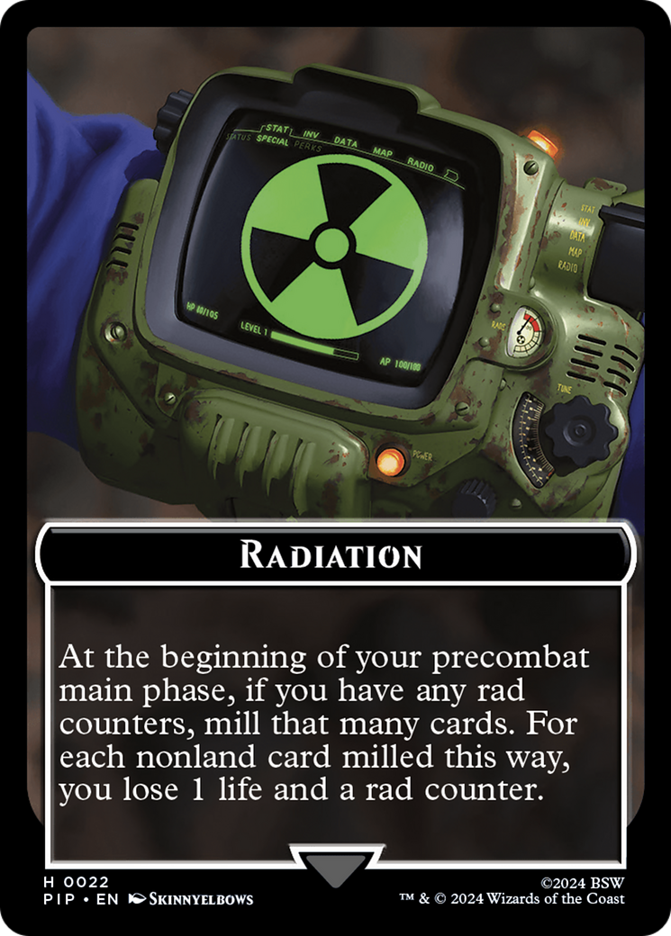 Radiation // Zombie Mutant Double-Sided Token [Fallout Tokens] | Cards and Coasters CA