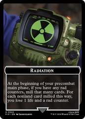 Radiation // Clue Double-Sided Token [Fallout Tokens] | Cards and Coasters CA