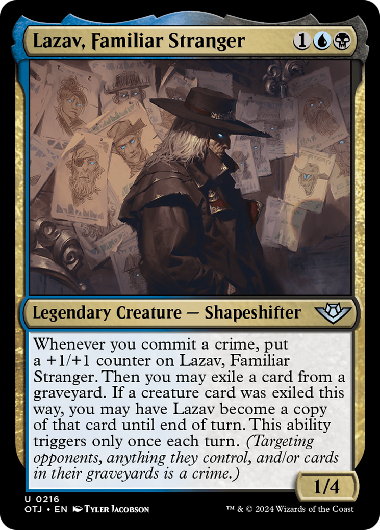 Lazav, Familiar Stranger [Outlaws of Thunder Junction] | Cards and Coasters CA