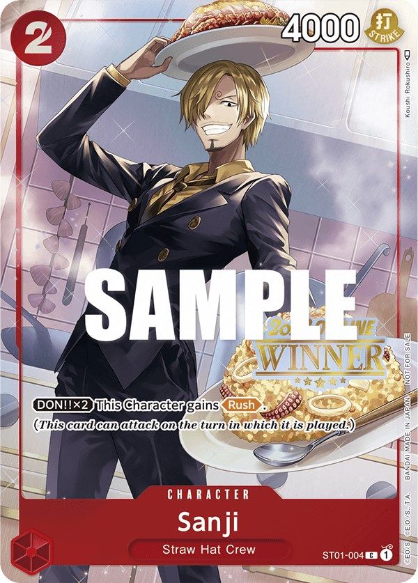 Sanji (Offline Regional 2023) [Winner] [One Piece Promotion Cards] | Cards and Coasters CA