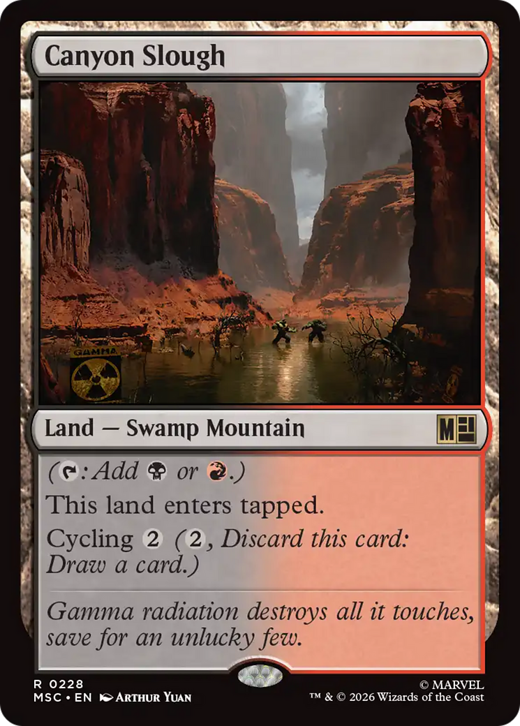 Canyon Slough (Surge Foil) [Marvel Super Heroes Commander] | Cards and Coasters CA