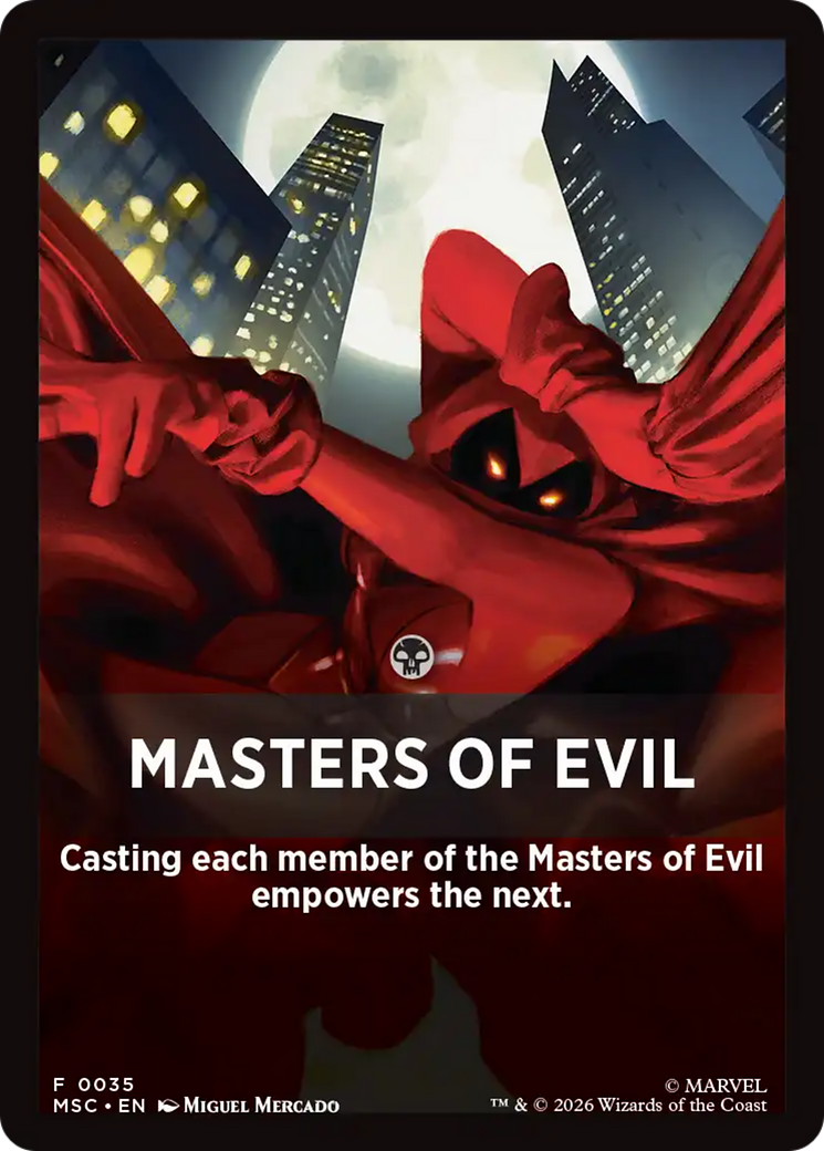 Masters of Evil Theme Card [Marvel Super Heroes Commander] | Cards and Coasters CA