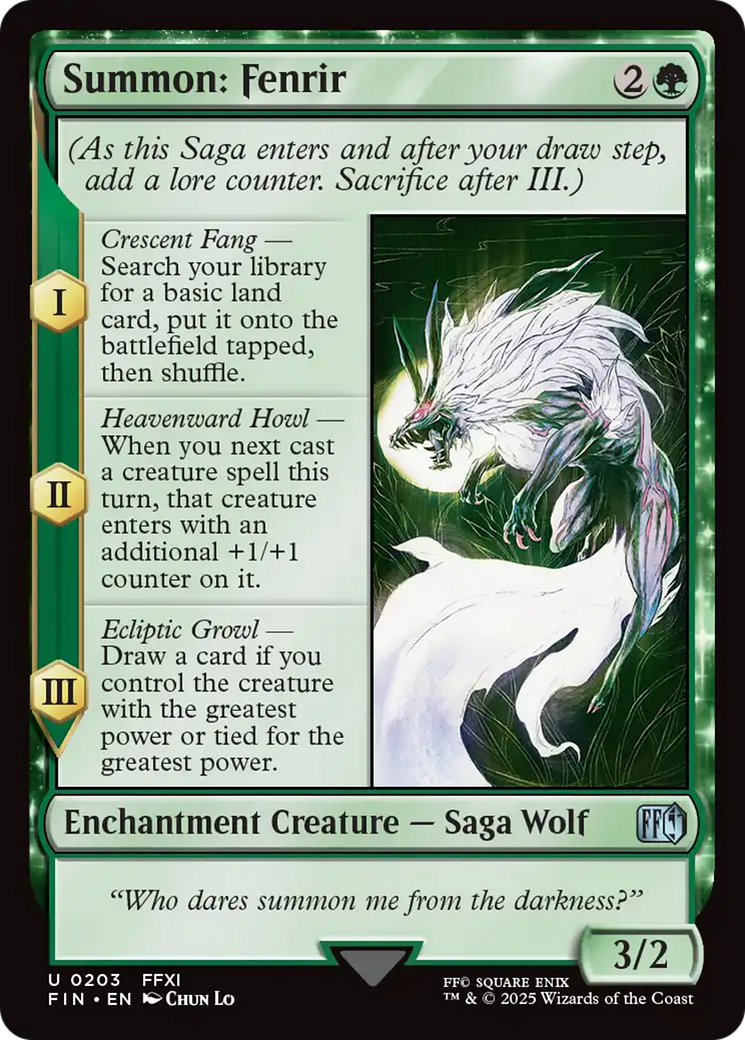 Summon: Fenrir [FINAL FANTASY] | Cards and Coasters CA