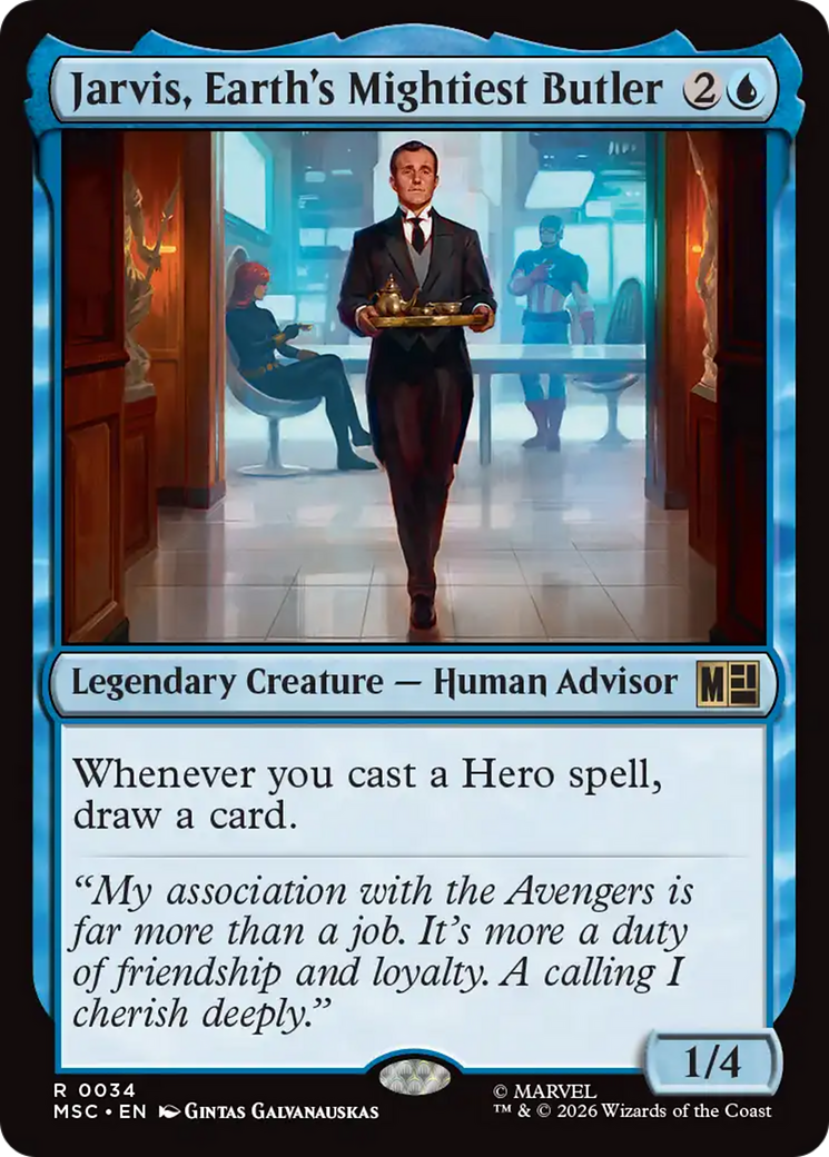 Jarvis, Earth's Mightiest Butler [Marvel Super Heroes Commander] | Cards and Coasters CA